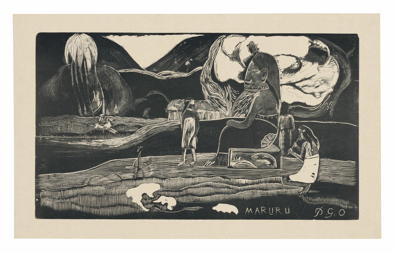 Maruru (Aanbiedingen van dankbaarheid), uit de Noa Noa Suite door Paul Gauguin