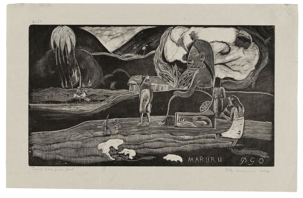 Maruru, Offers van Dankbaarheid, uit Noa Noa door Paul Gauguin