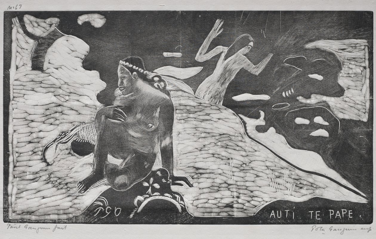 Noa Noa: Vrouwen bij de Rivier (Auti Te Pape) door Paul Gauguin