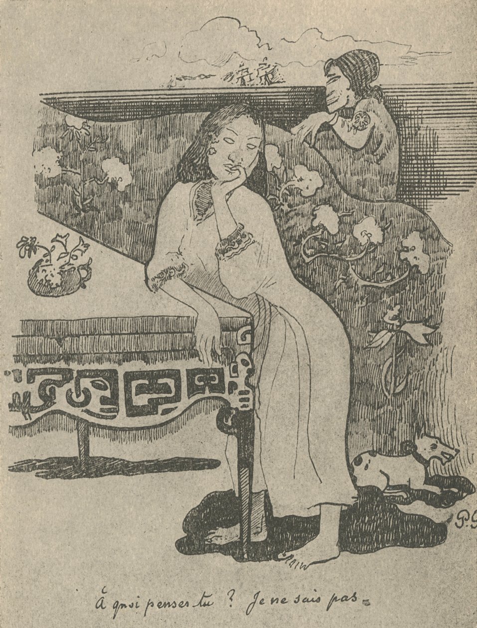 Waar denk je aan, ik weet het niet, 1936 door Paul Gauguin
