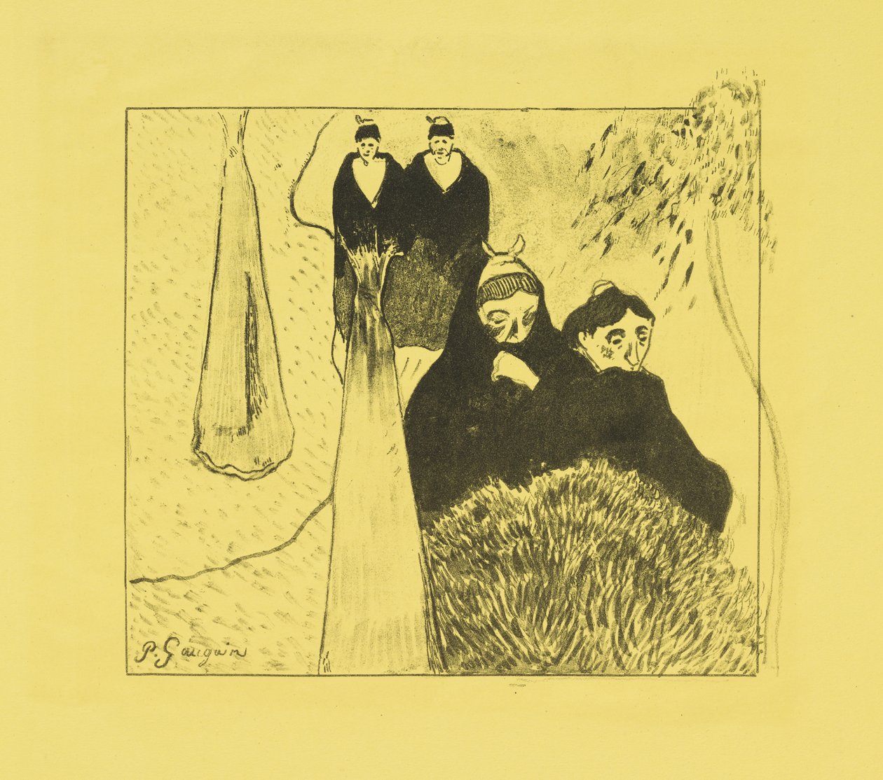 Oude Vrouwen van Arles, 1889 door Paul Gauguin
