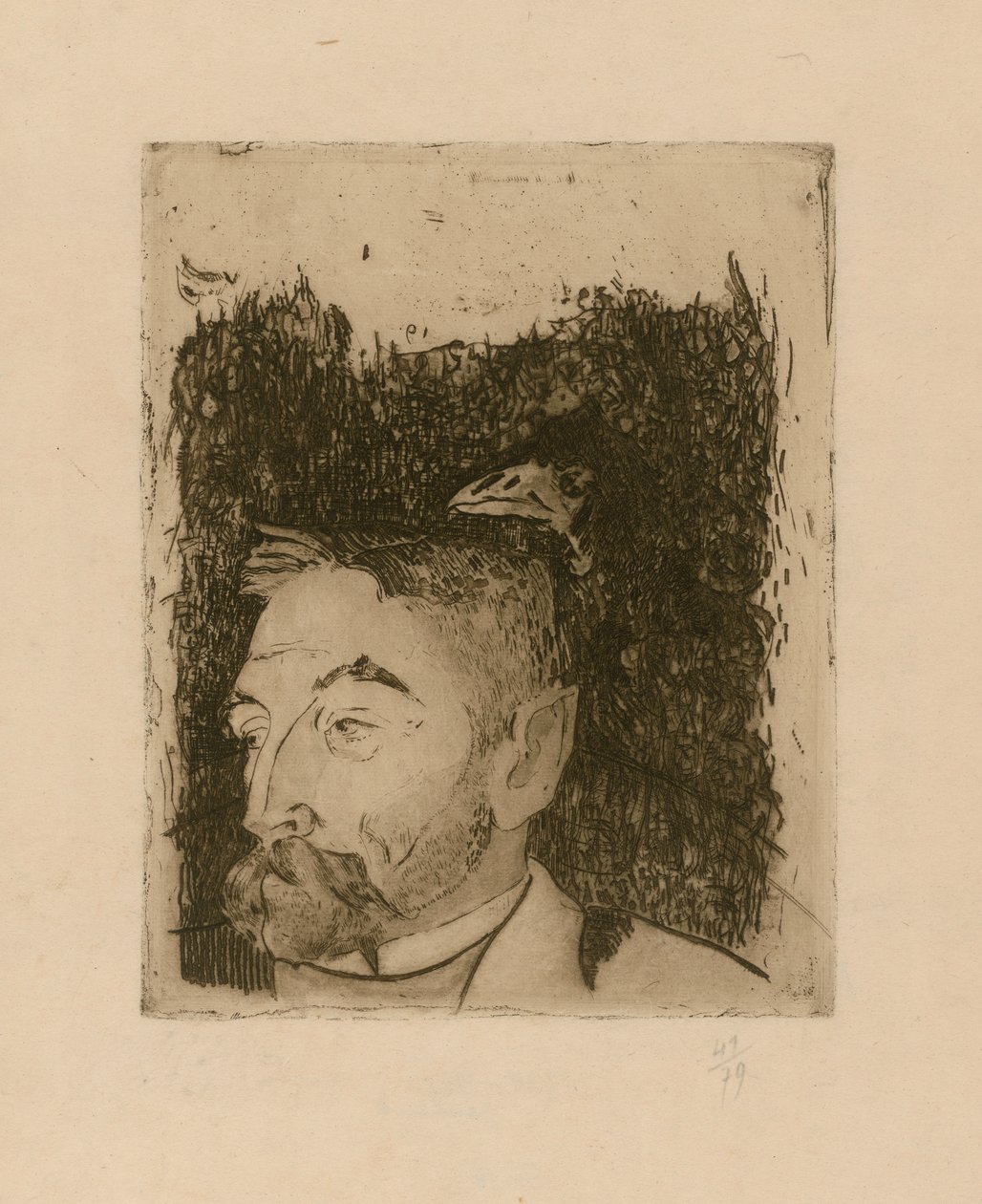 Portret van Stéphane Mallarmé door Paul Gauguin