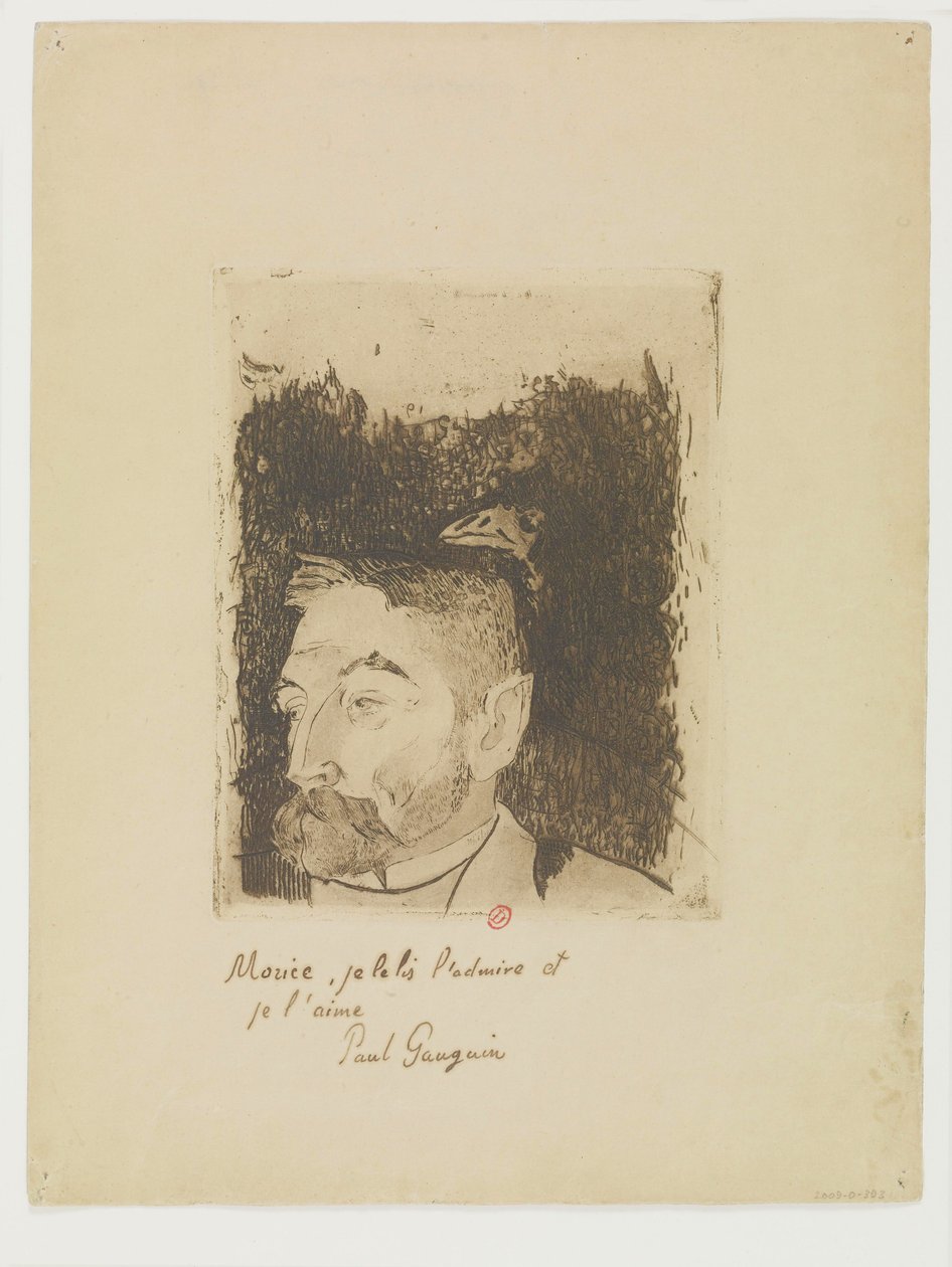 Portret van Stéphane Mallarmé door Paul Gauguin