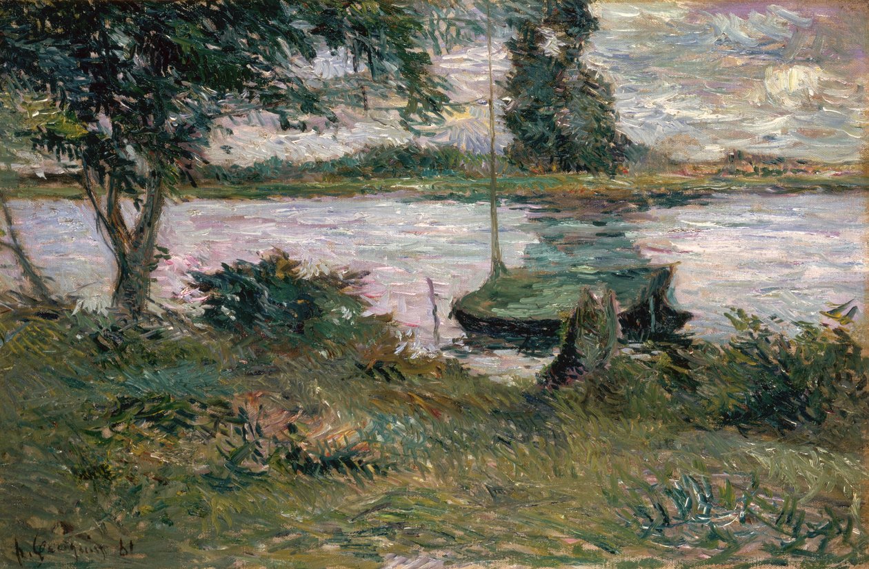 Rivierbank door Paul Gauguin