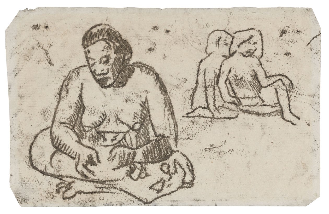 Zittende vrouw (gerelateerd aan het schilderij Zuster van Liefdadigheid), c.1902 door Paul Gauguin