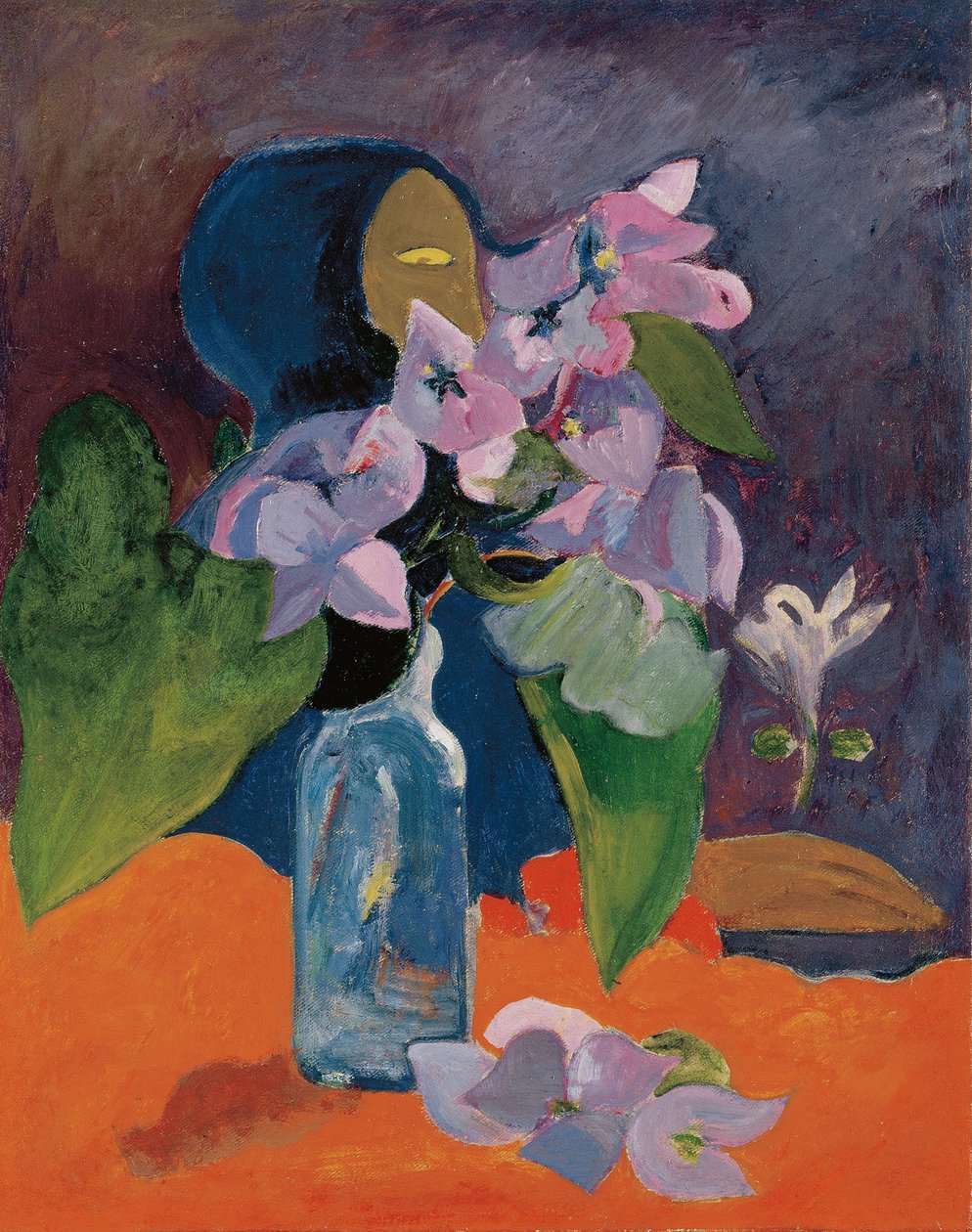 Stilleven met Bloemen en Beeldje door Gauguin, Paul Eugene Henri door Paul Gauguin