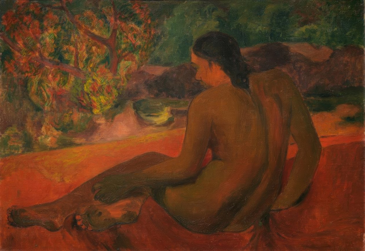 Tahitische vrouw door Paul Gauguin