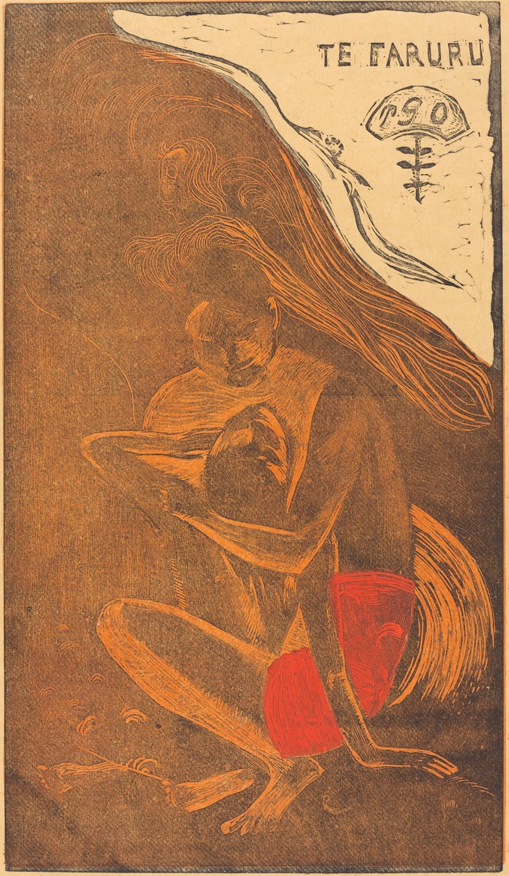 Te Faruru (Ze maken hier liefde) door Paul Gauguin