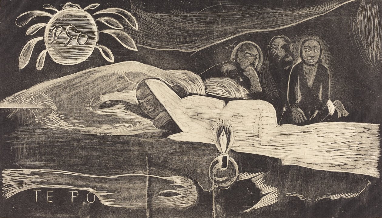 Te Po De Lange Nacht door Paul Gauguin