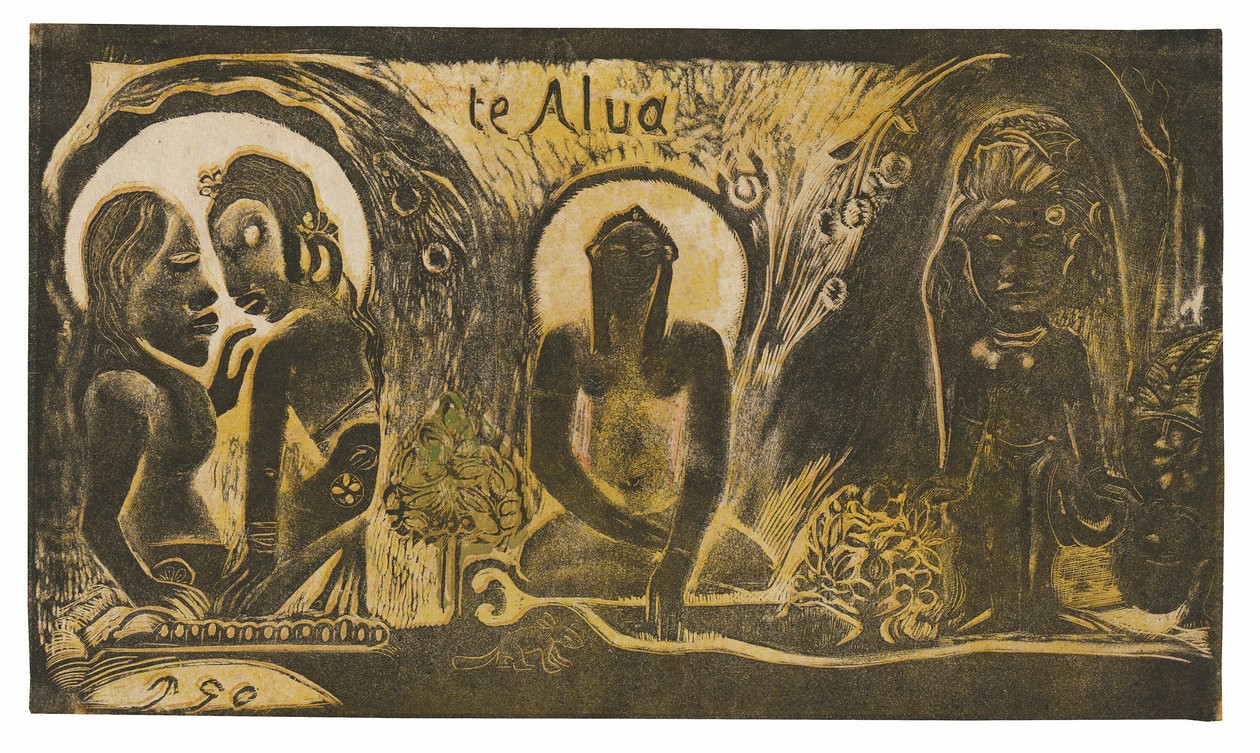 Te atua (De God) uit de Noa Noa Suite door Paul Gauguin