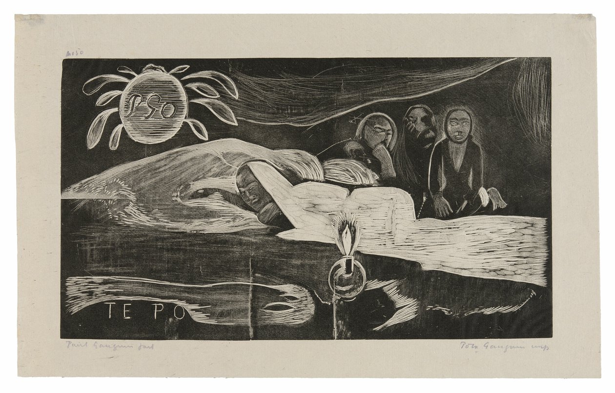 Te po (De nacht), uit de Noa Noa Suite door Paul Gauguin