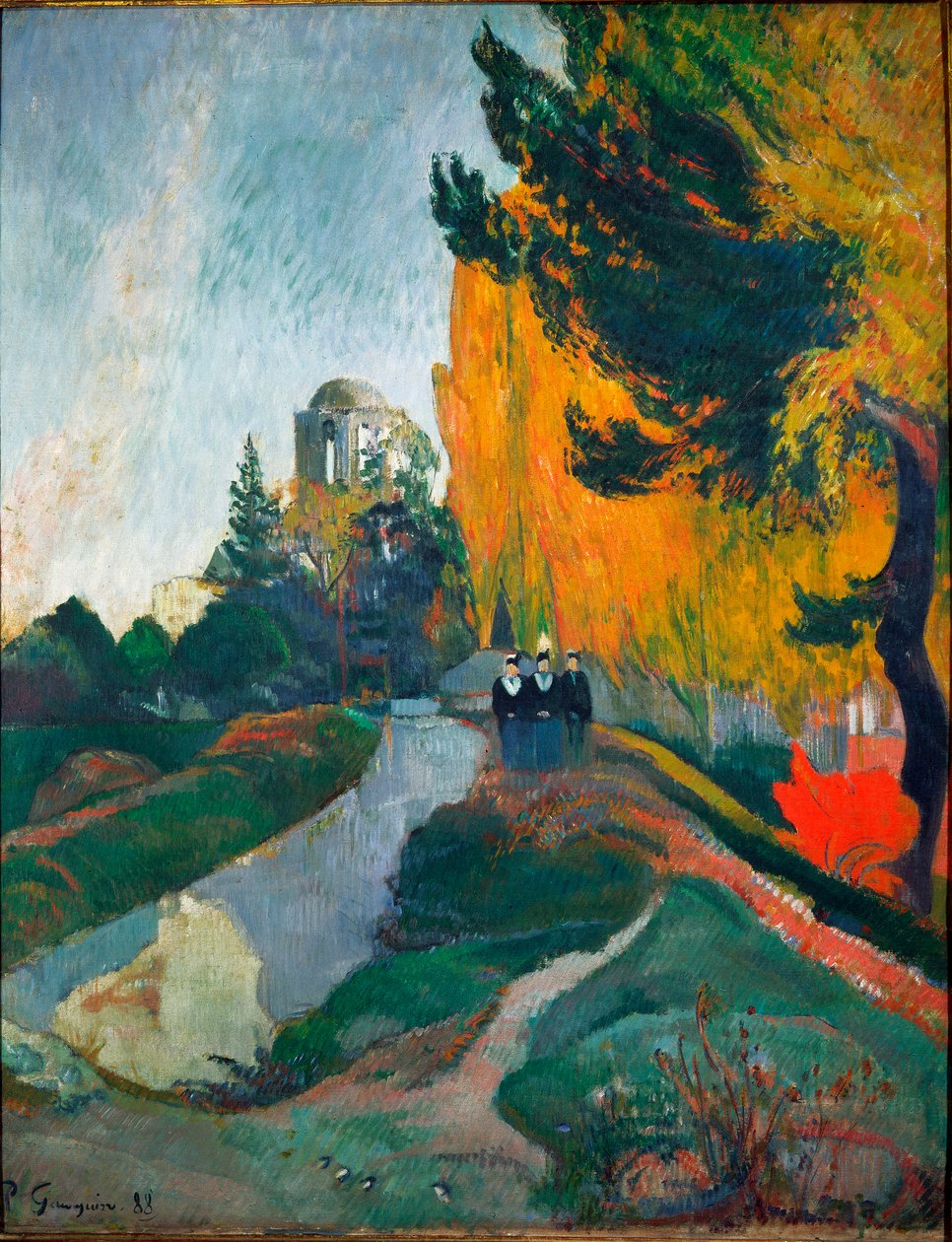 De Alyscamps (detail) door Paul Gauguin