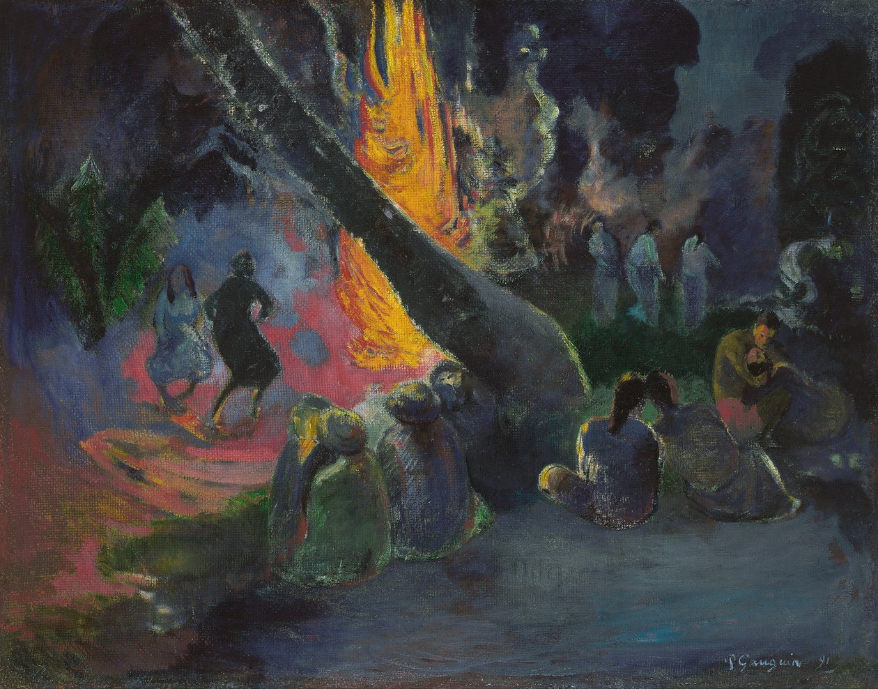 De vuurdans door Paul Gauguin