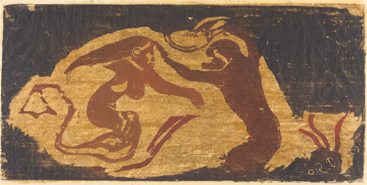De Zeemeermin en de Aap door Paul Gauguin