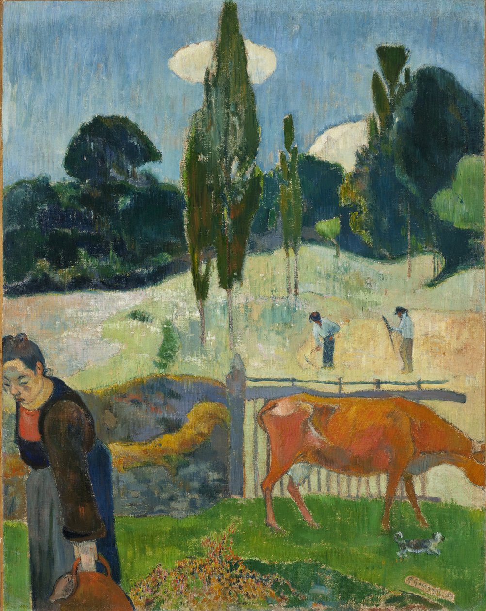 De rode koe door Paul Gauguin