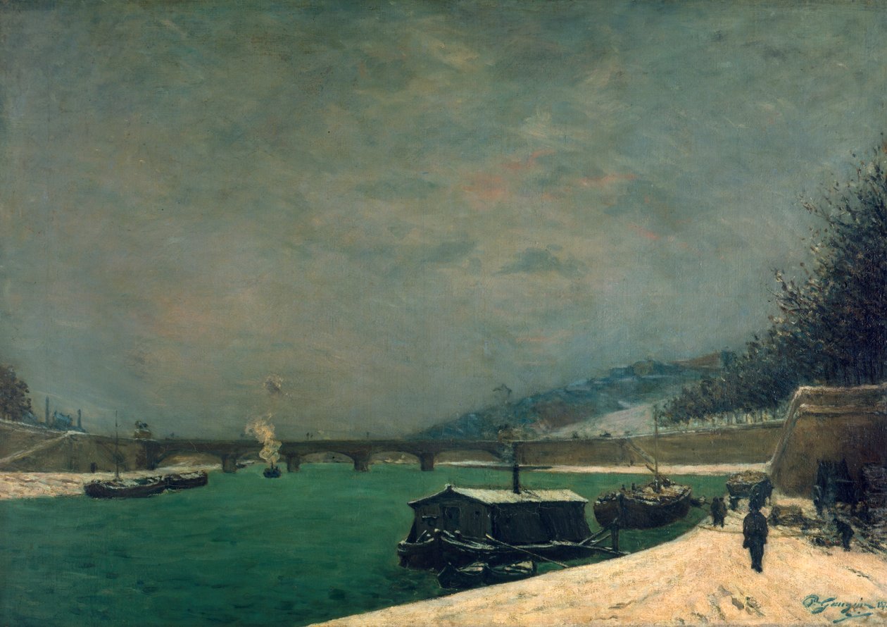 De Seine bij de Pont de Jena, 1875 door Paul Gauguin