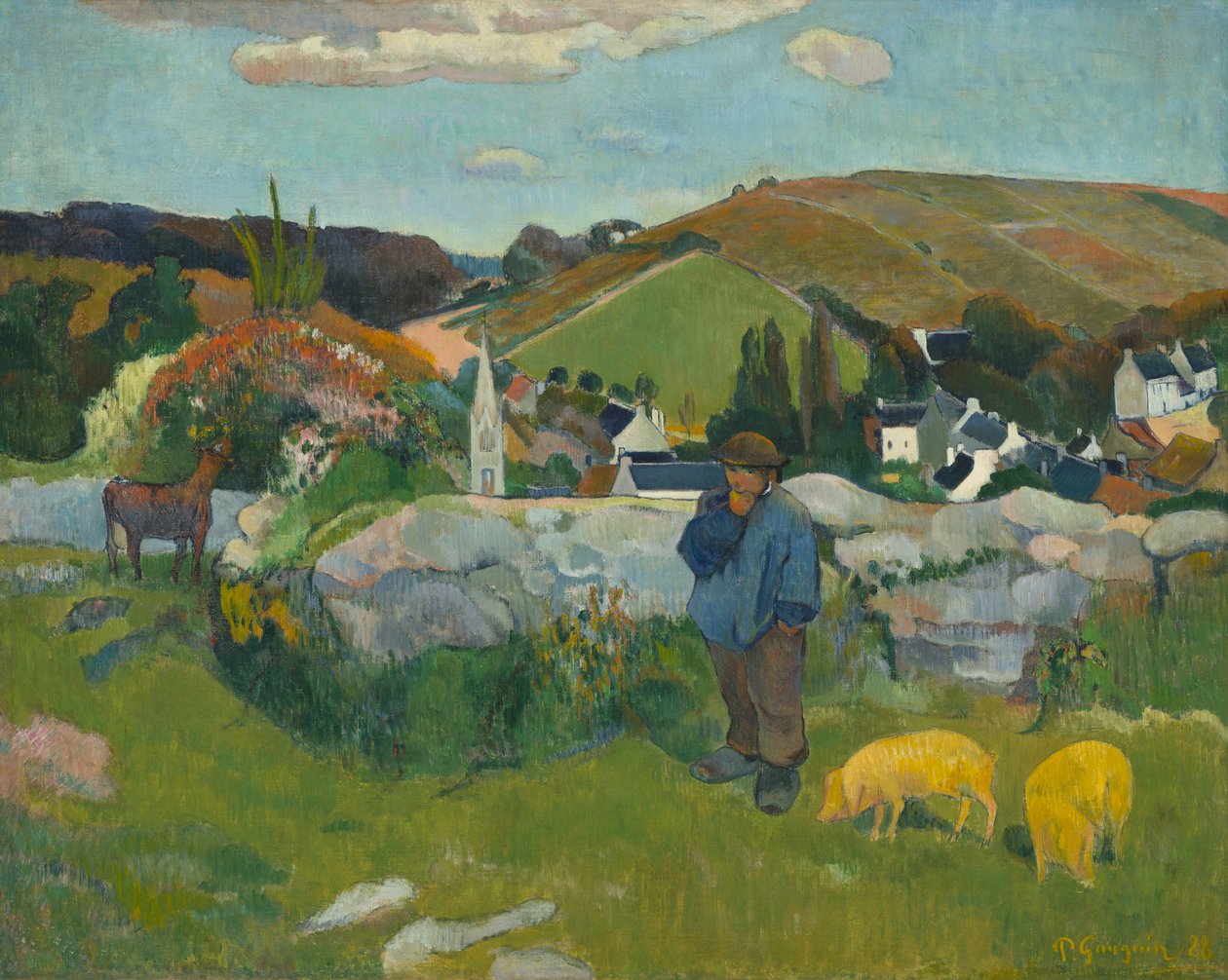 De varkenshoeder door Paul Gauguin