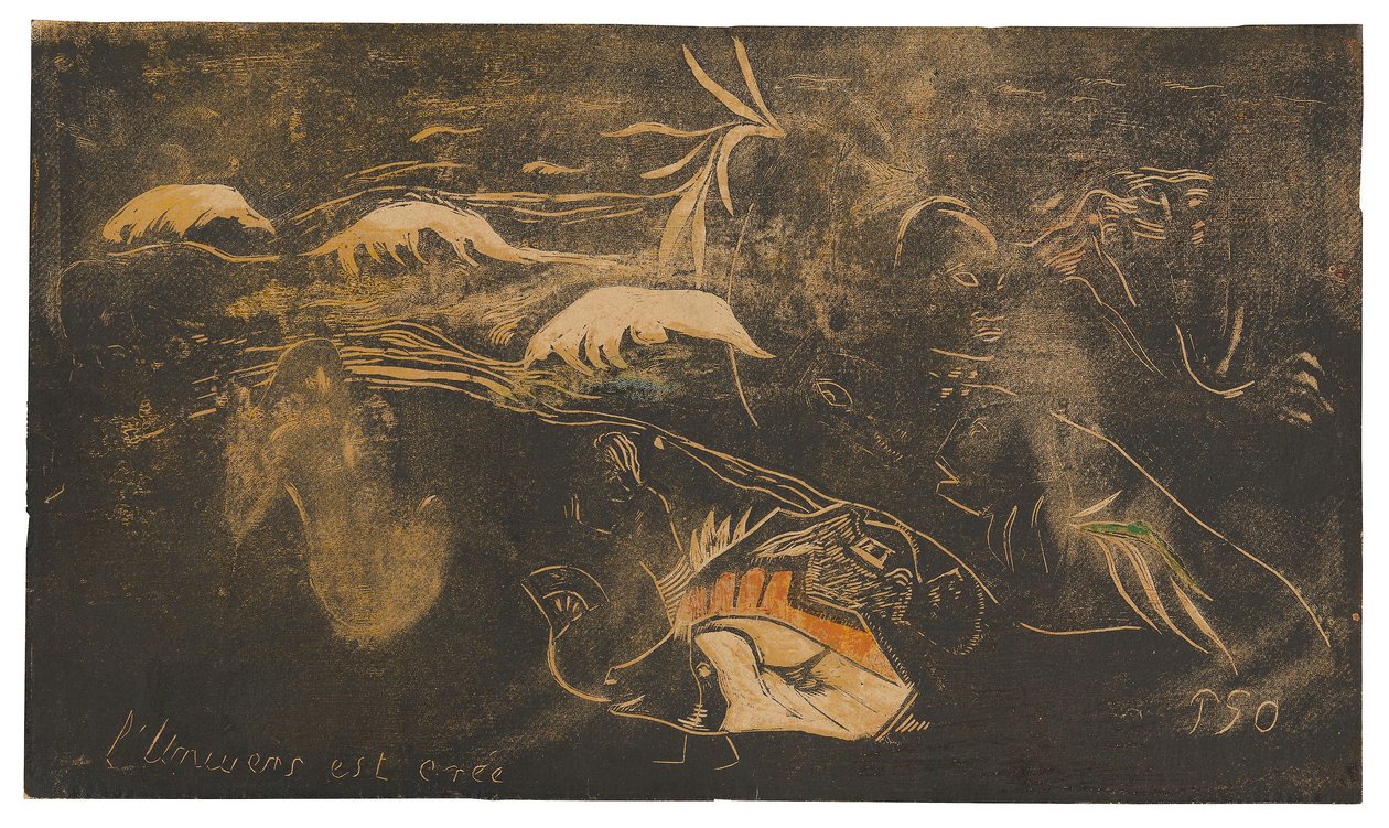 Het Universum wordt Gecreëerd, uit de Noa Noa Suite door Paul Gauguin