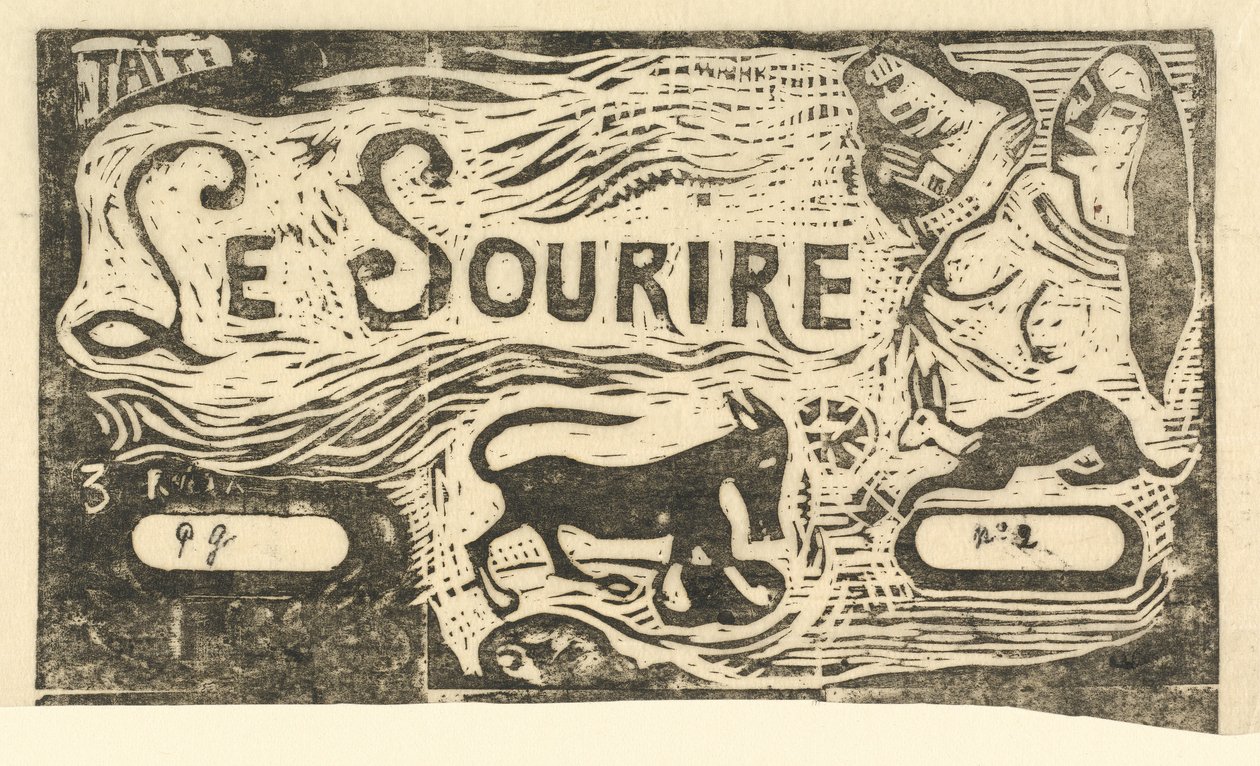 Titelpagina voor "Le Sourire" door Paul Gauguin