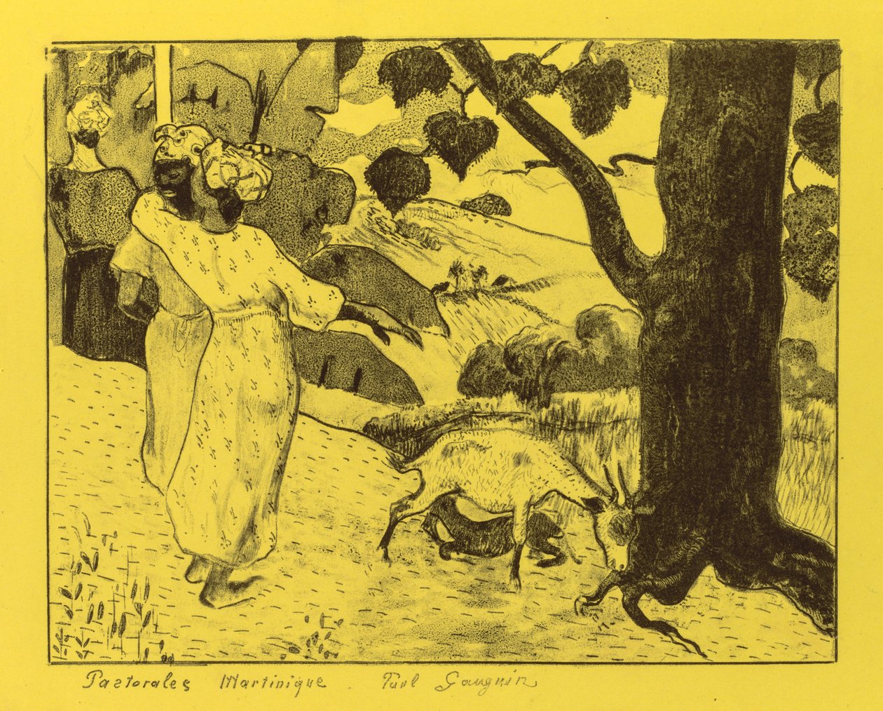Volpini Suite: Martinique Pastorale Pastorales Martinique, 1889 door Paul Gauguin