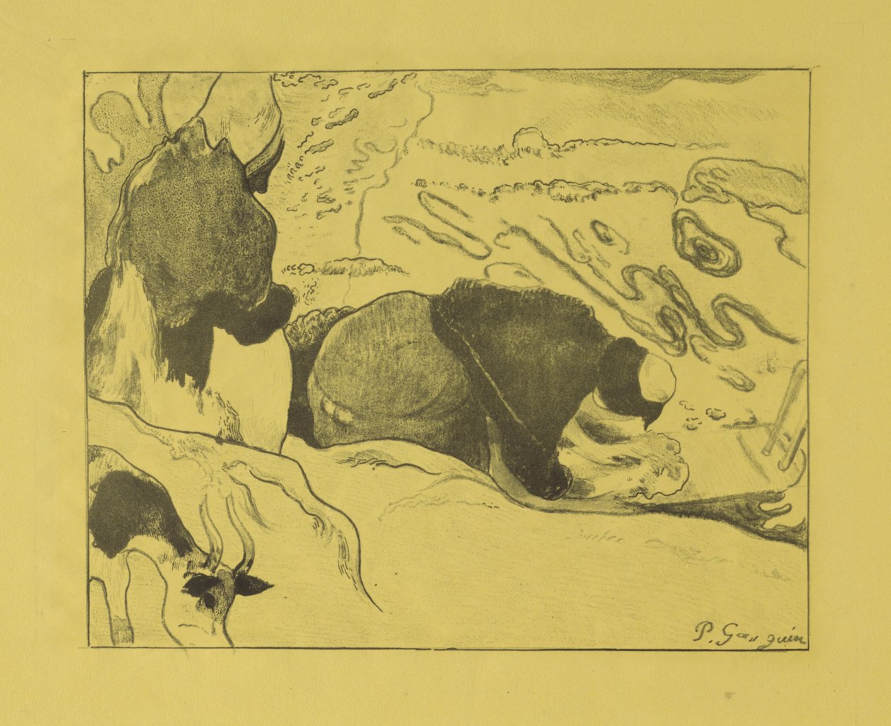 Wasvrouwen, 1889 door Paul Gauguin