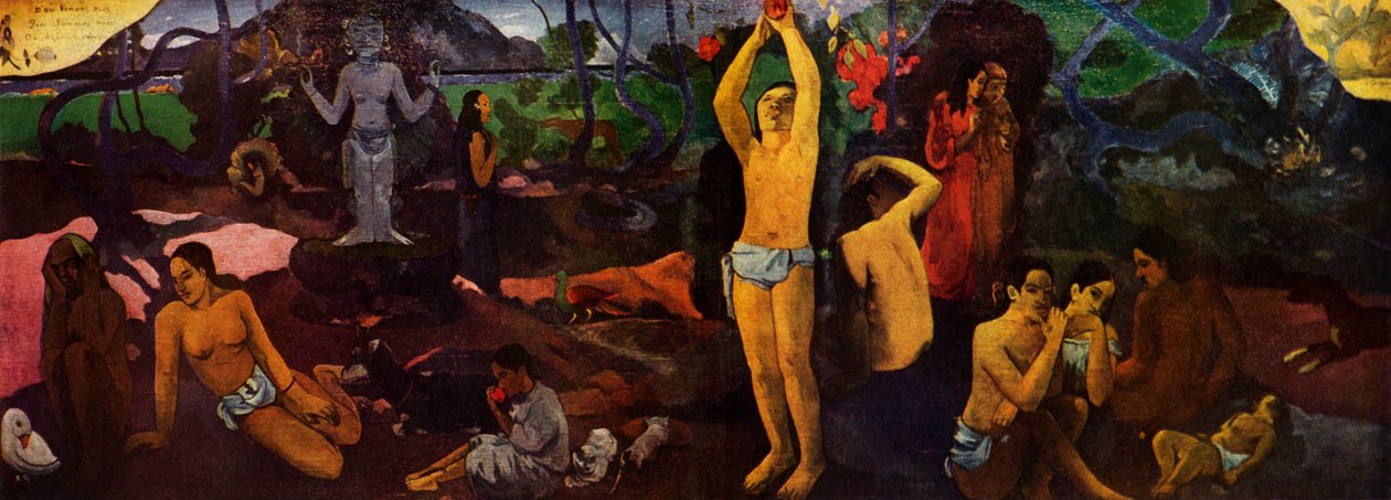Waar komen we vandaan - Wat zijn we - Waar gaan we heen, 1936 door Paul Gauguin