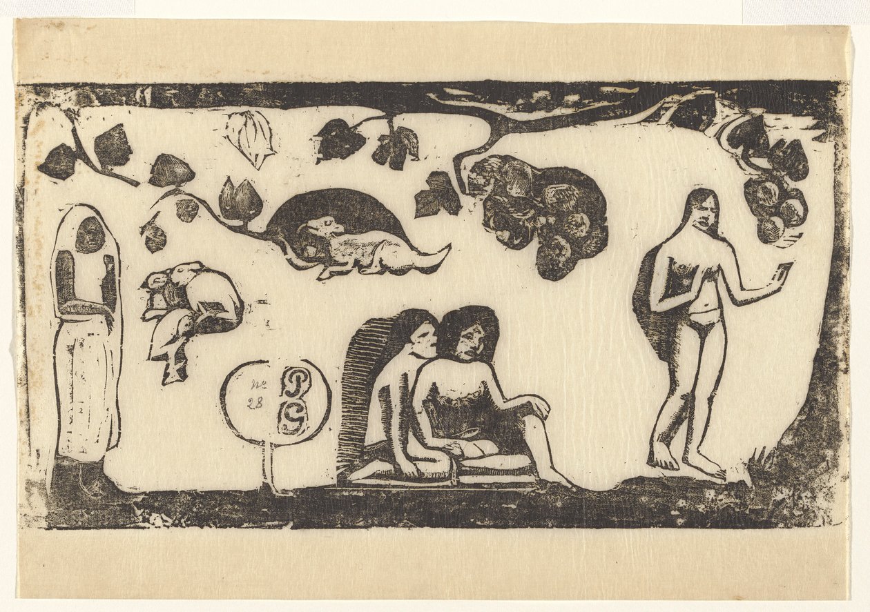 Vrouwen, Dieren en Bladeren door Paul Gauguin