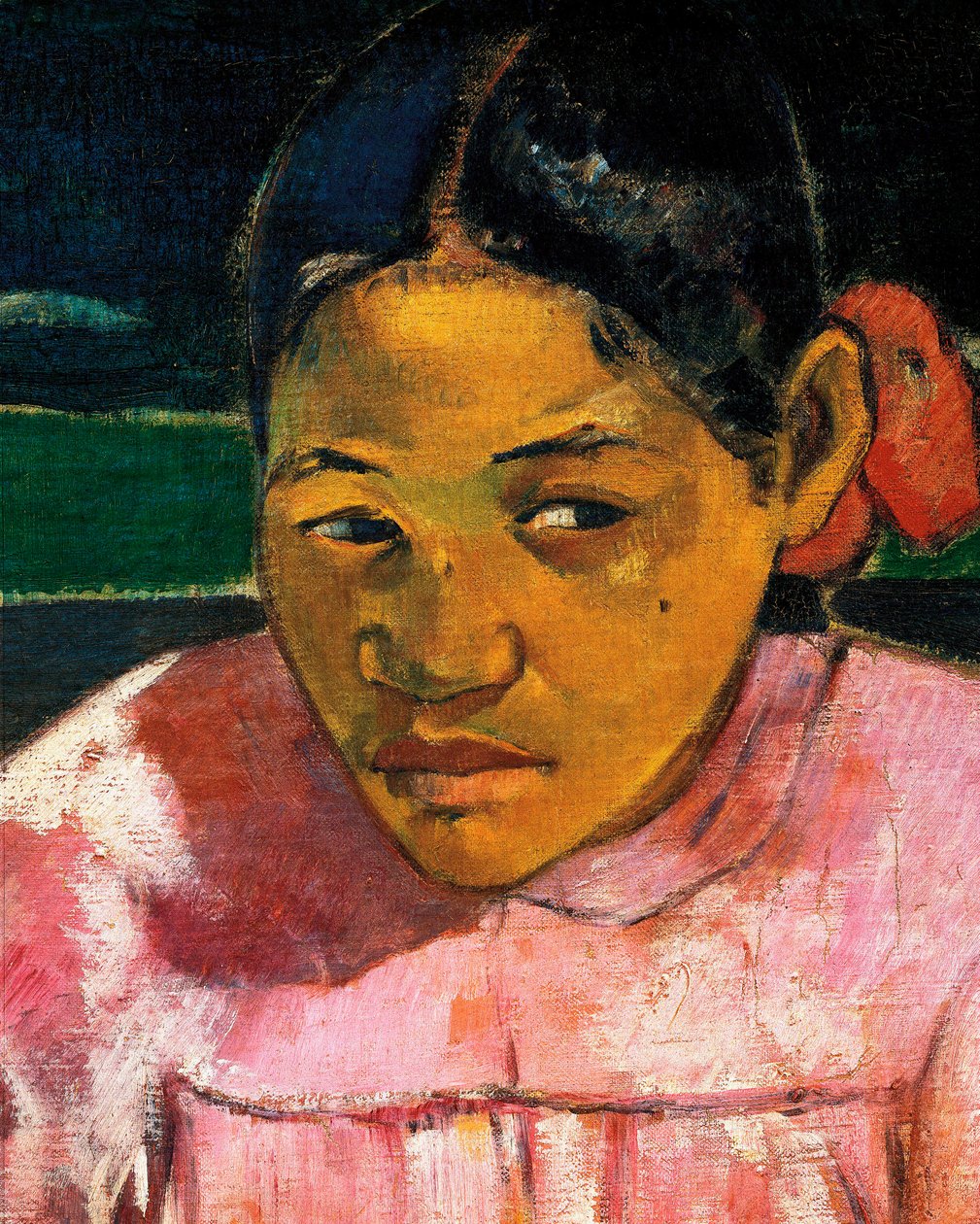 Vrouwen van Tahiti of Op het strand (detail) door Paul Gauguin