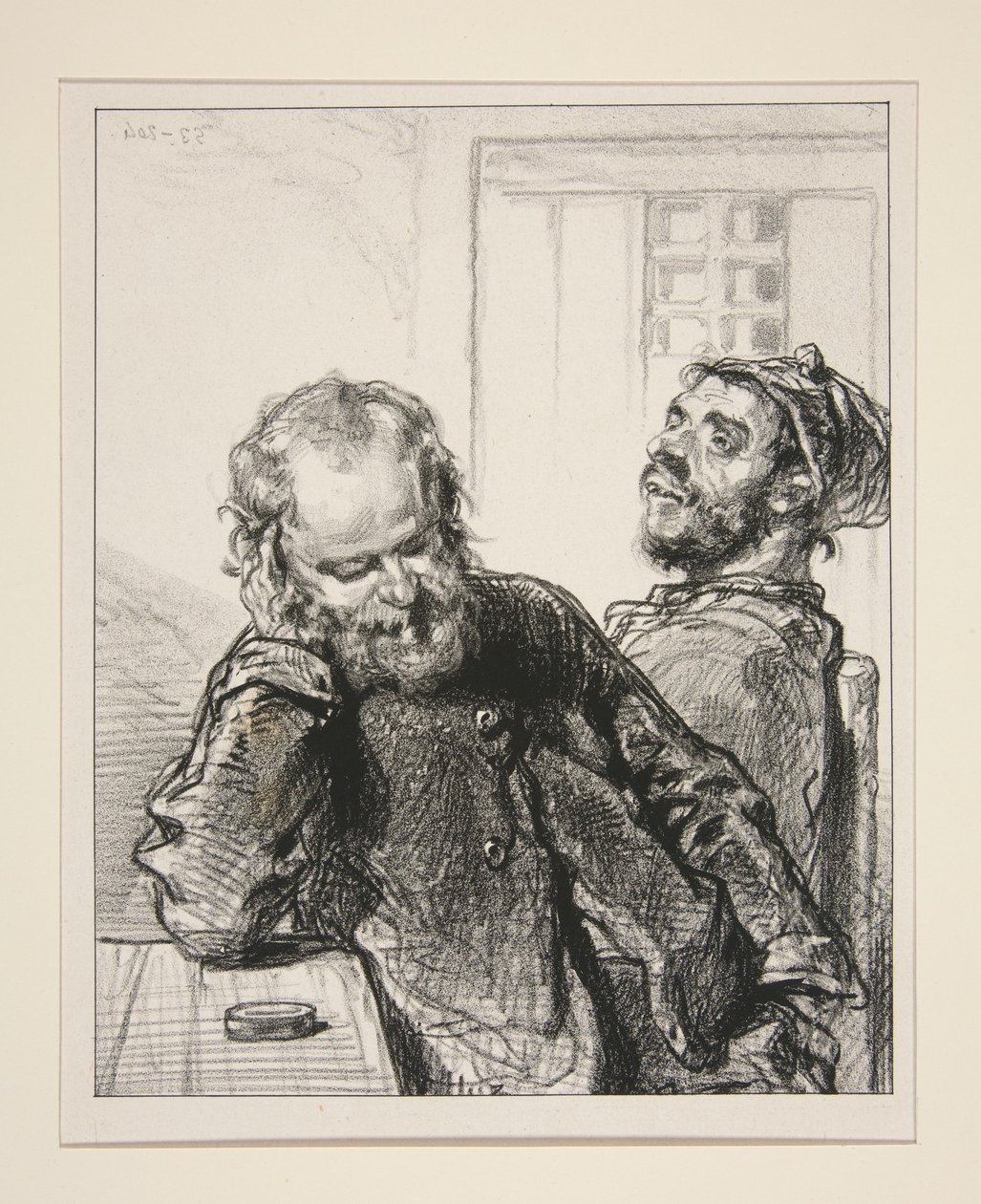 (IN DE GEVANGENIS.) door Paul Gavarni
