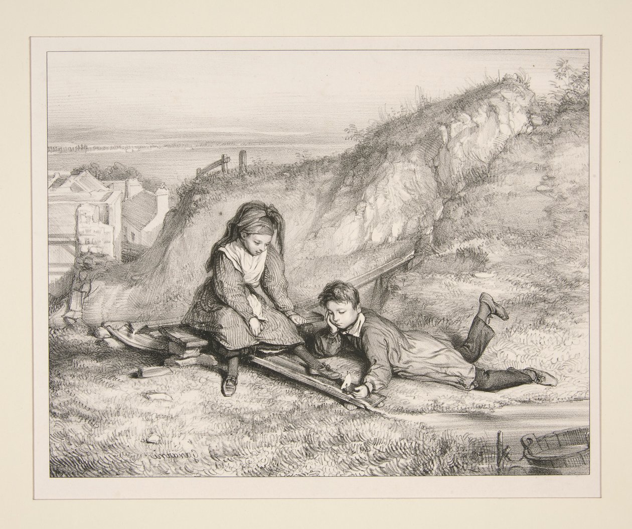 Het kleine bootje door Paul Gavarni