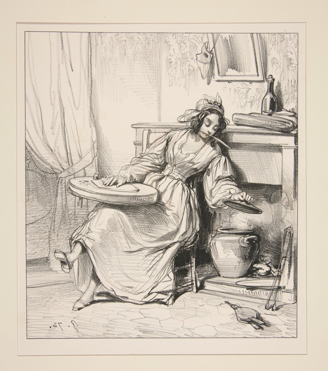 ... - Adolphe! Adolphe! U wilt dus uw Eugenie laten sterven!... door Paul Gavarni