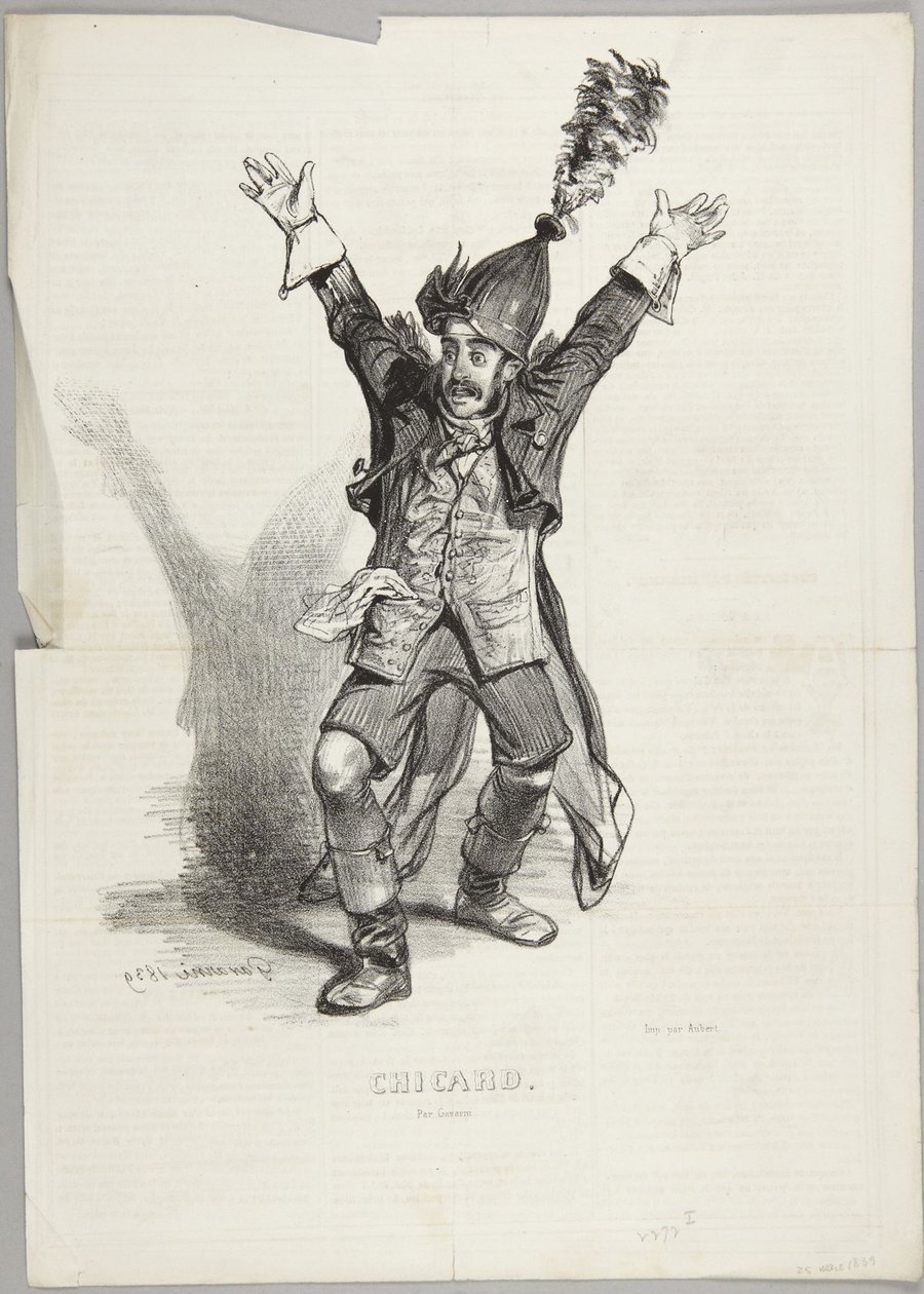 Deel 1 van de serie: "Souvenirs Du Bal Chicard" door Paul Gavarni