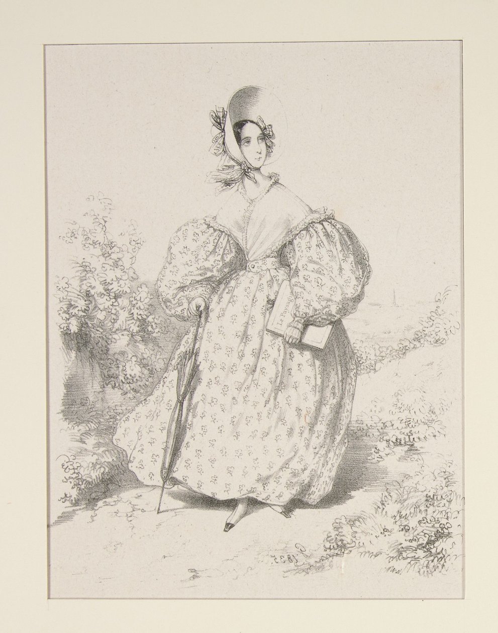Op het platteland. Huillet 1835. Jurk van jaconas,... door Paul Gavarni