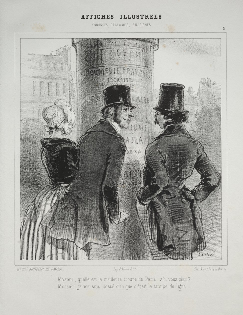 Geïllustreerde Affiches door Paul Gavarni