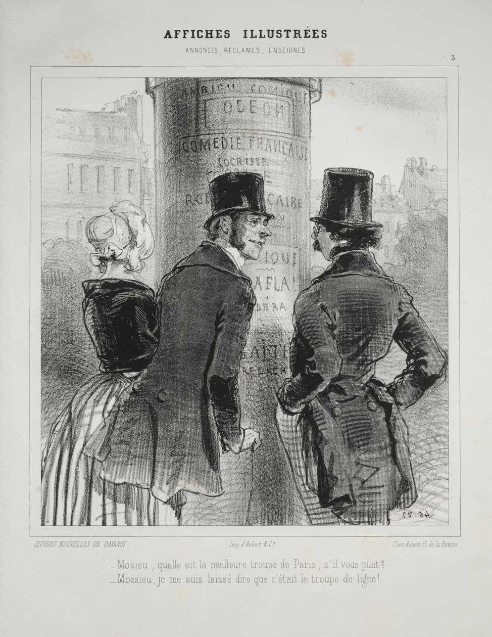 Geïllustreerde Affiches door Paul Gavarni