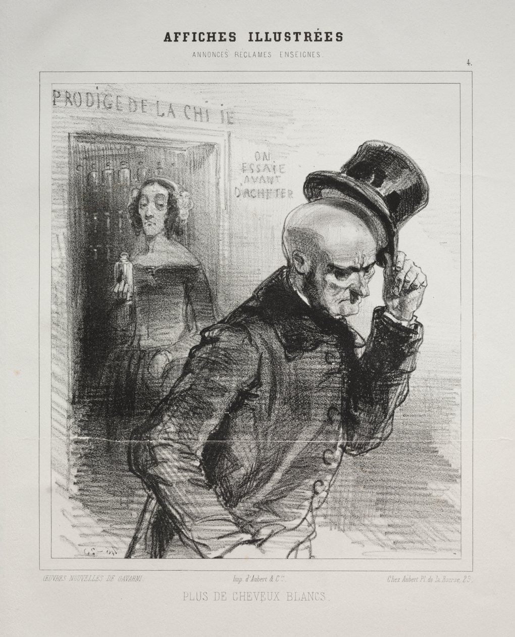 Affiches illustré door Paul Gavarni