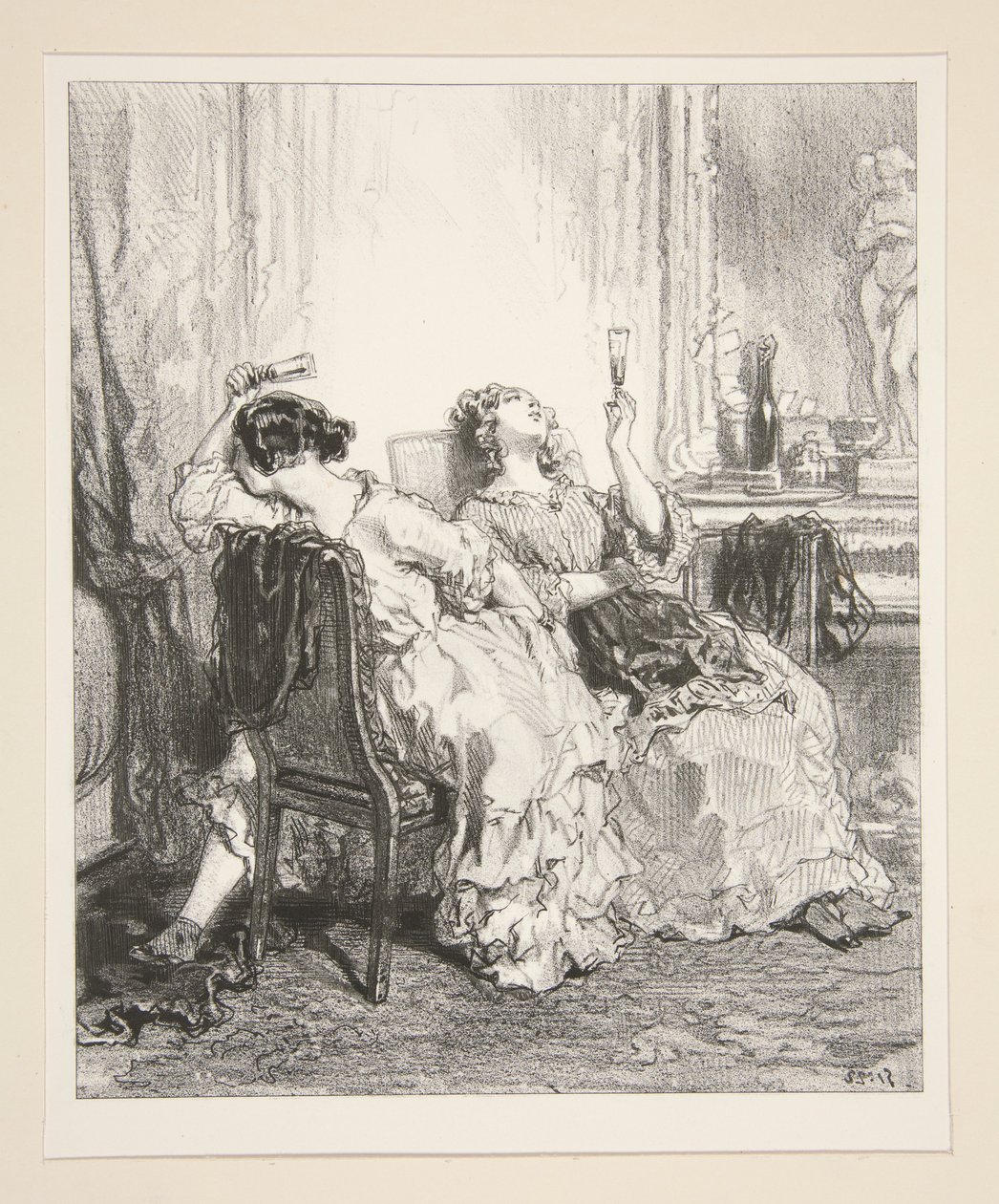 Ach! Madame Adolphe! Madame Adolphe... door Paul Gavarni