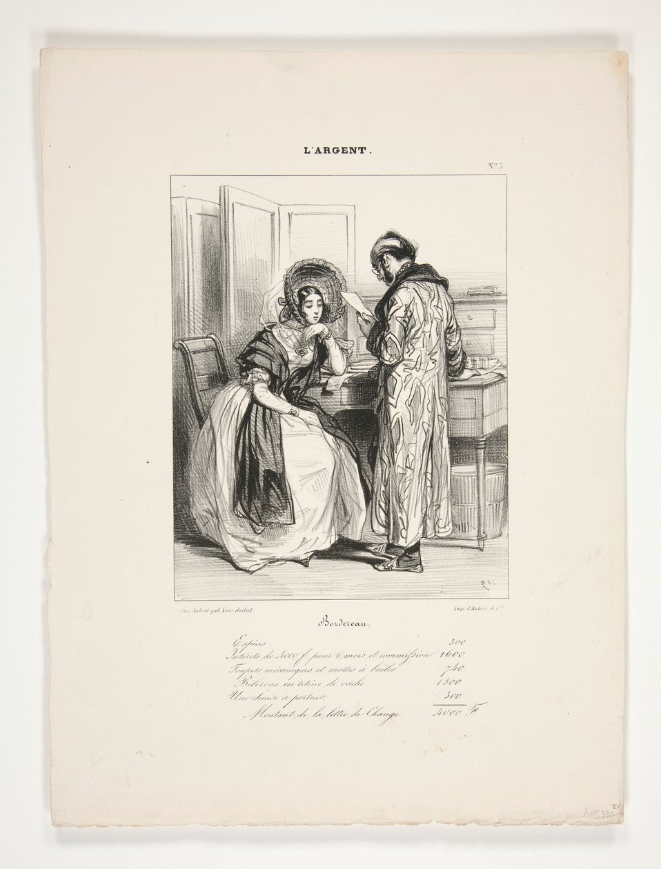 Bordereau door Paul Gavarni