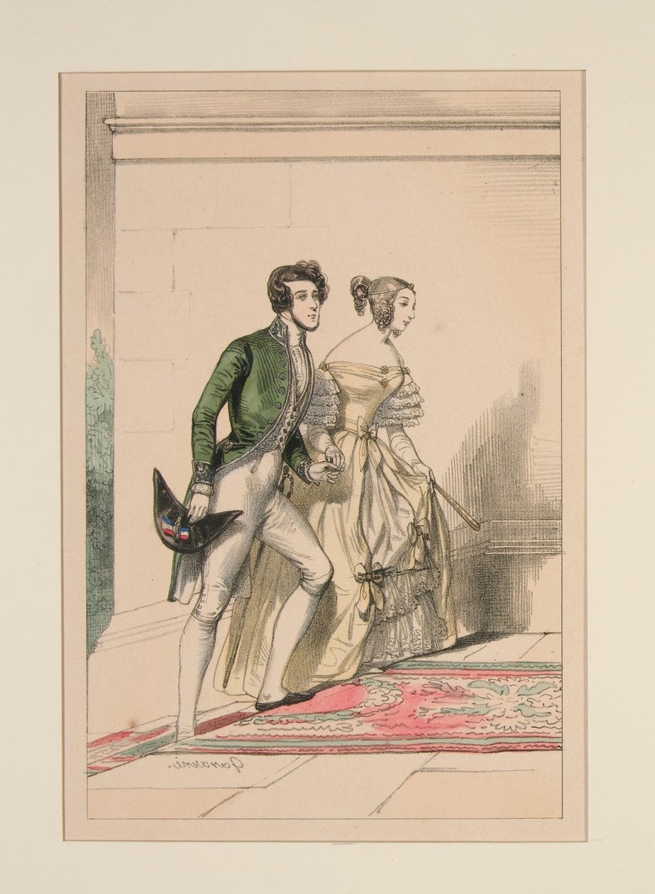 Hofkostuum 1837, ... door Paul Gavarni