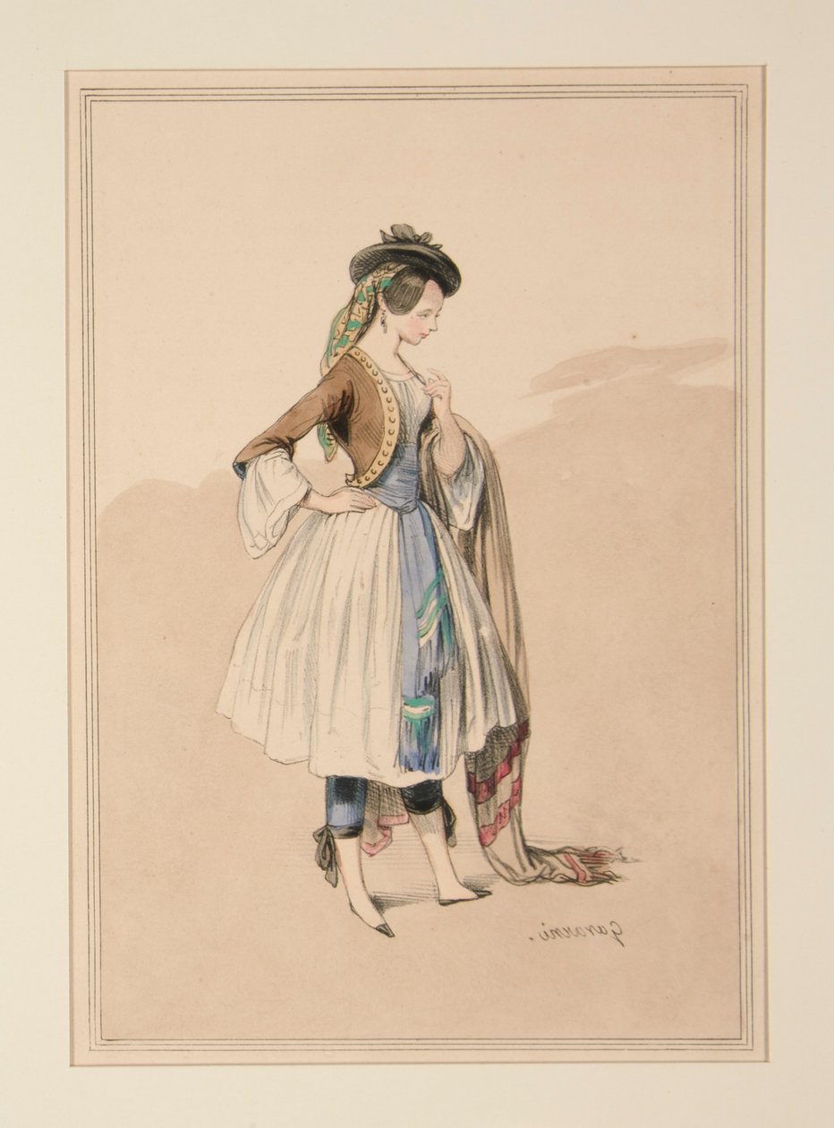 COSTUME DE GAVARNI, uitgevoerd door Moreau door Paul Gavarni