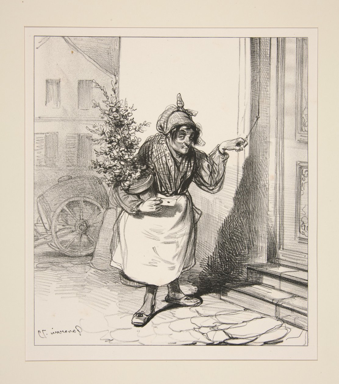 Lieve engel, mijn liefde zendt je op de vleugels van de zefier de geur van enkele bloemen en duizend kussen. door Paul Gavarni