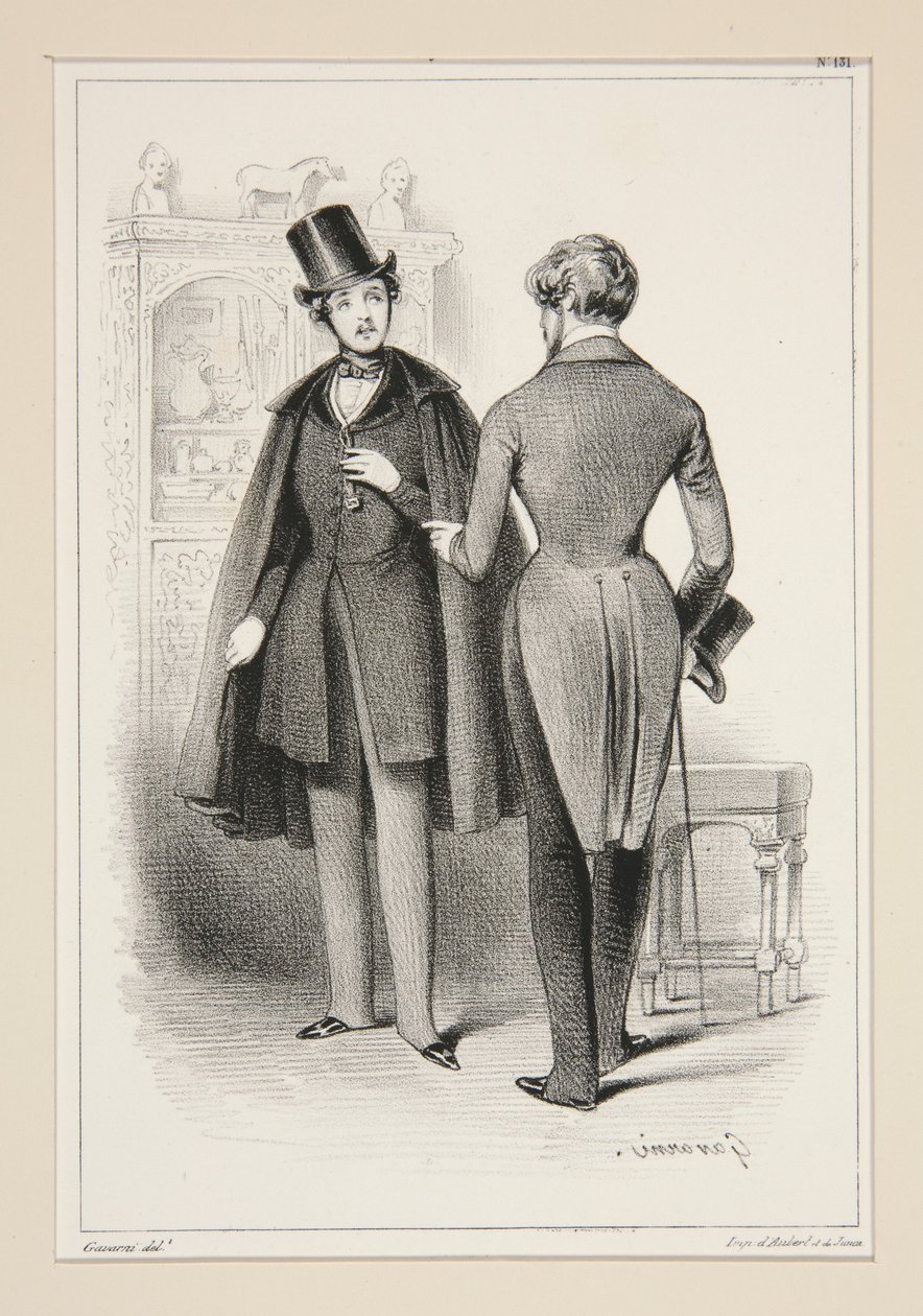 Kostuums: Richard-Laurent, hofkleermaker van de koning, ... door Paul Gavarni