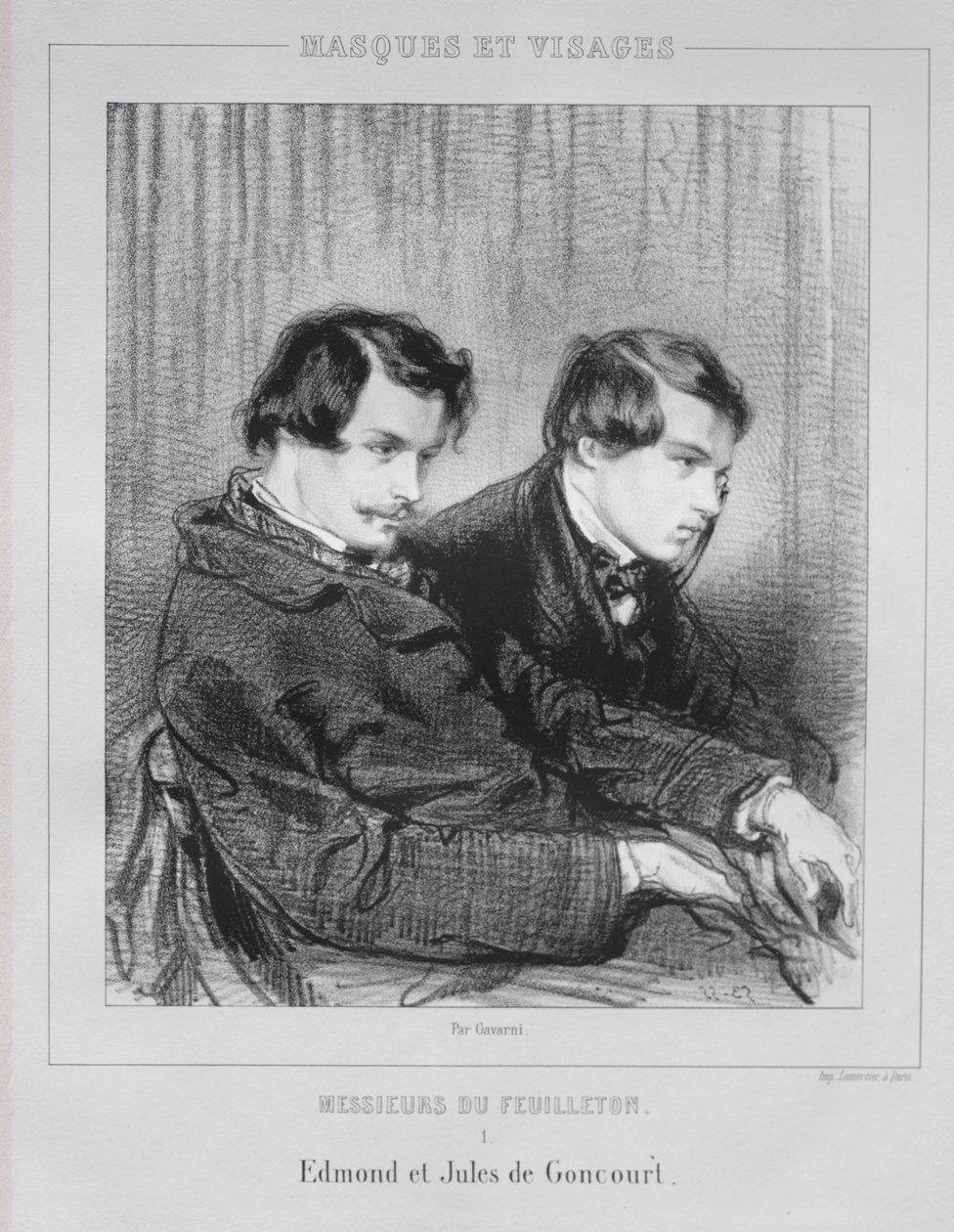 Edmond en Jules de Goncourt door Paul Gavarni
