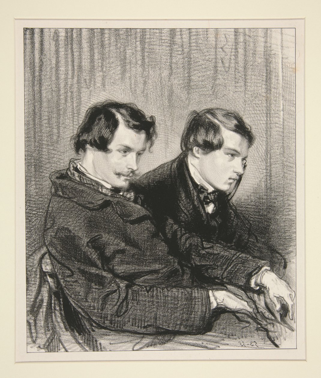Edmond en Jules de Goncourt door Paul Gavarni