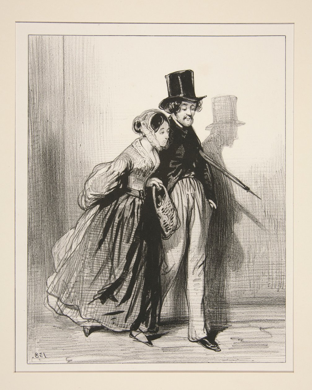 Eugène en zijn kleine. door Paul Gavarni