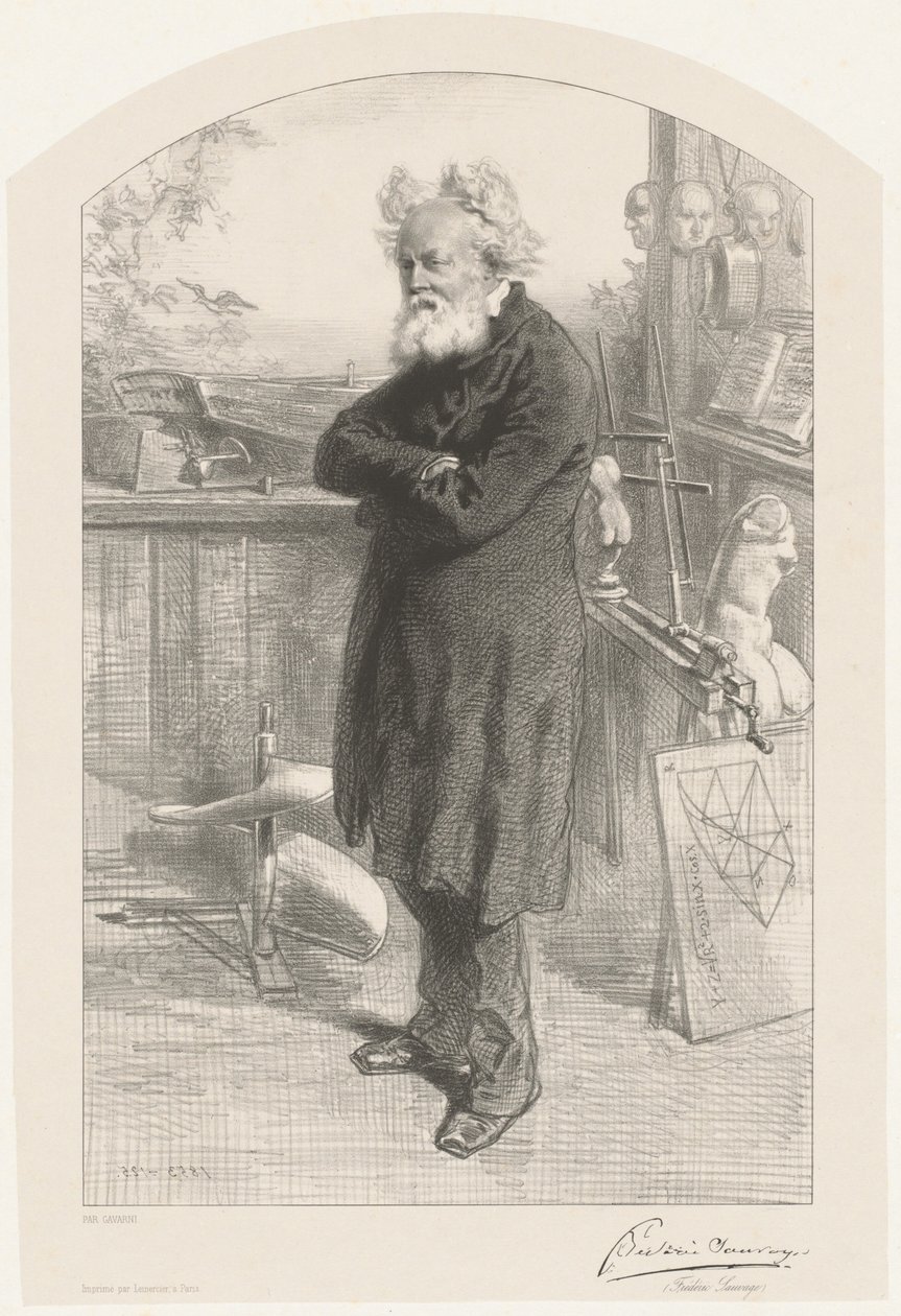 Frédéric Sauvage door Paul Gavarni