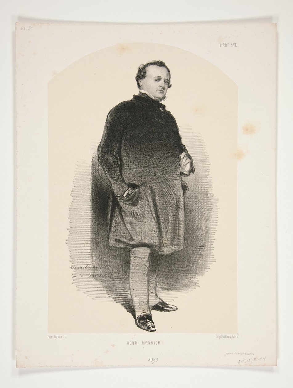 Henri Monnier door Paul Gavarni