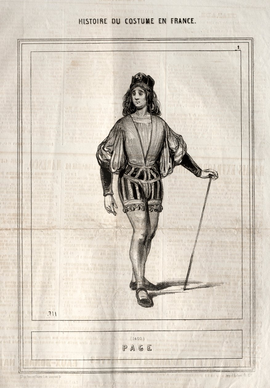 Historique du Costume en France: Page door Paul Gavarni