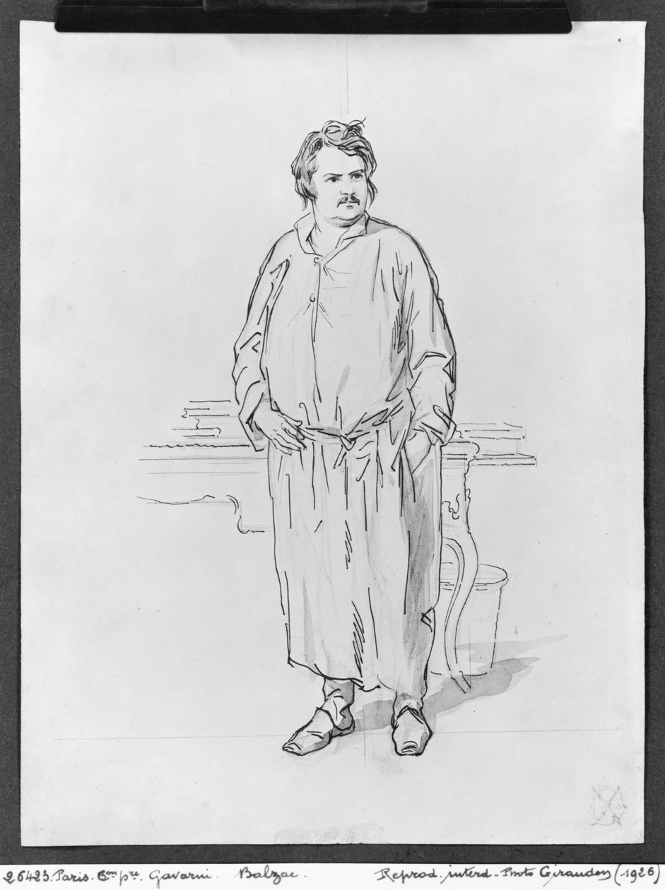 Honoré de Balzac door Paul Gavarni