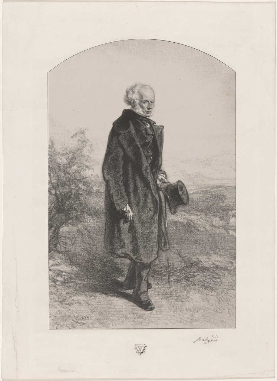 Jean Baptiste Isabey door Paul Gavarni